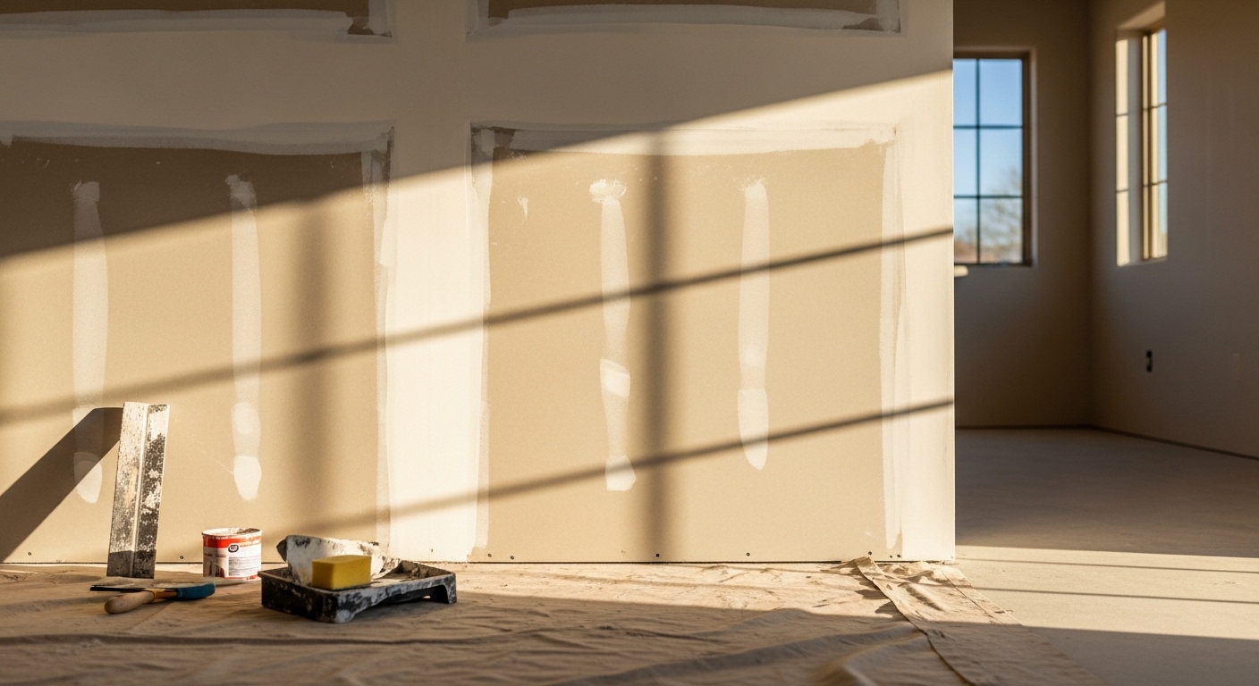 Drywall installation and repair work in Tucson residential home