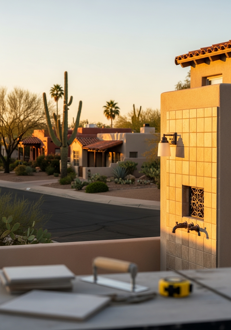 Composite view of diverse Tucson-area homes representing different neighborhoods and architectural styles.